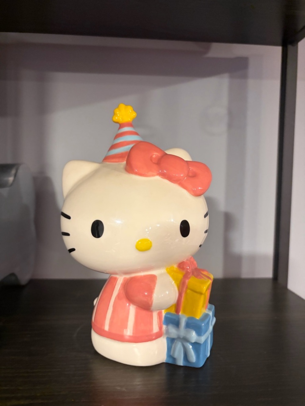 Hello Kitty Stripped Birthday Ceramic Figurine